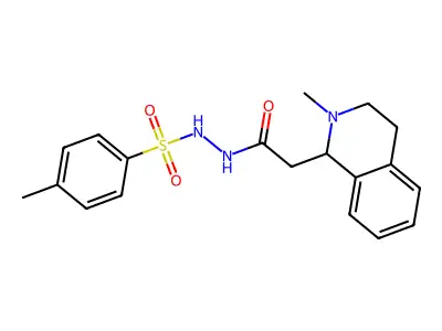 1,2,3,4-Tetrahydro-2-methyl-1-isoquinolineacetic acid 2-[(4-methylphenyl)sulfonyl]hydrazide structure