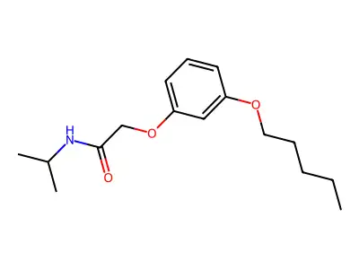 N-(1-Methylethyl)-2-[3-(pentyloxy)phenoxy]acetamide structure
