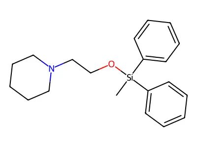 Piperidine, 1-(2-((diphenylmethylsilyl)oxy)ethyl)- structure
