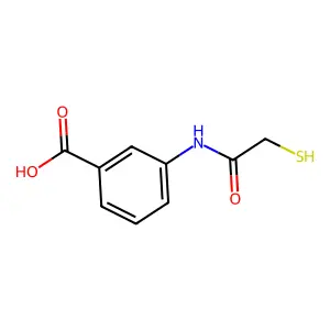 Benzoic acid, 3-[(mercaptoacetyl)amino]- structure