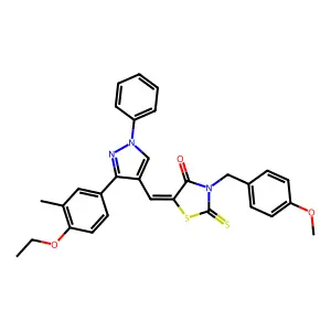 (5Z)-5-{[3-(4-ETHOXY-3-METHYLPHENYL)-1-PHENYL-1H-PYRAZOL-4-YL]METHYLENE}-3-(4-METHOXYBENZYL)-2-THIOXO-1,3-THIAZOLIDIN-4-ONE structure