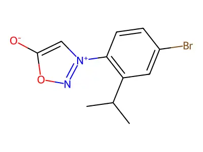 3-(4-Bromo-2-isopropylphenyl)-1,2,3-oxadiazol-3-ium-5-olate structure