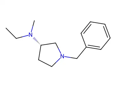 Pyrrolidine, 1-benzyl-3-(ethylmethylamino)-, dihydrochloride, L-(S)- structure