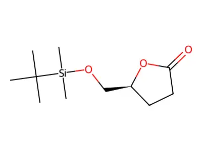 (5S)-5-{[(tert-butyldimethylsilyl)oxy]methyl}oxolan-2-one structure