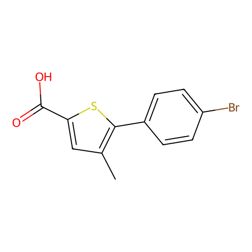 5-(4-Bromophenyl)-4-methylthiophene-2-carboxylic acid structure