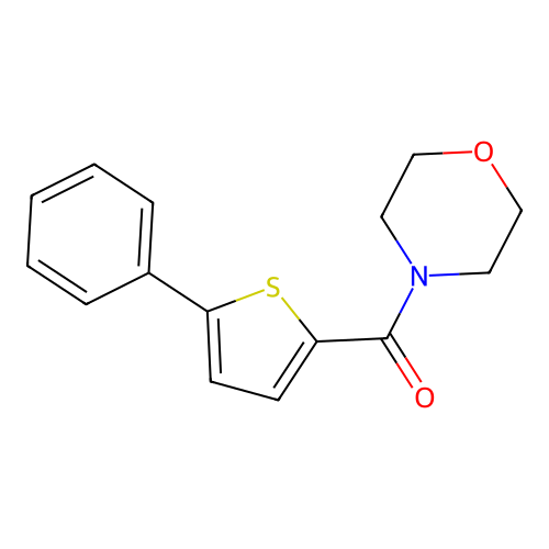 Morpholine, 4-[(5-phenyl-2-thienyl)carbonyl]- structure