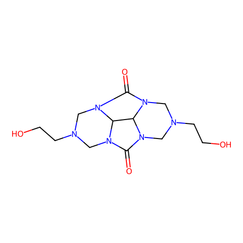 2,6-bis(2-hydroxyethyl)hexahydro-1H,5H-2,3a,4a,6,7a,8a-hexaazacyclopenta[def]fluorene-4,8-dione structure