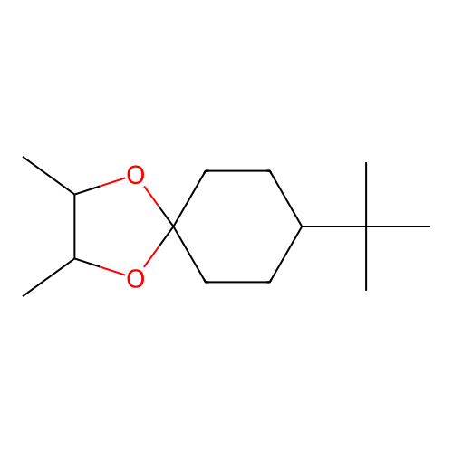 8-(1,1-Dimethylethyl)-2,3-dimethyl-1,4-dioxaspiro[4.5]decane structure