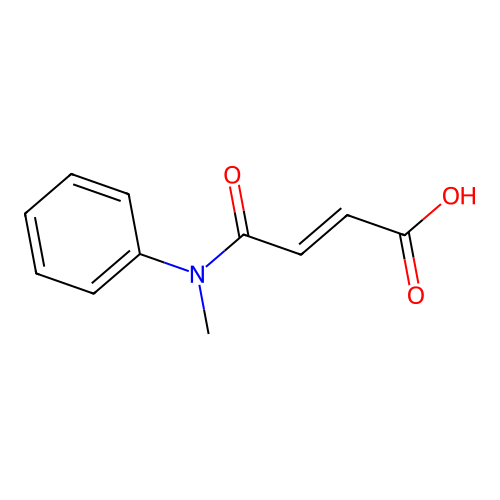 (2E)-4-[methyl(phenyl)amino]-4-oxobut-2-enoic acid structure