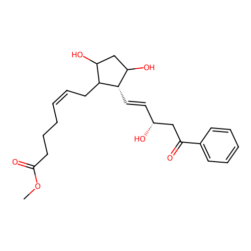17-Oxo-17-phenyl-18,19,20-trinor-pgf2-alpha methyl ester structure