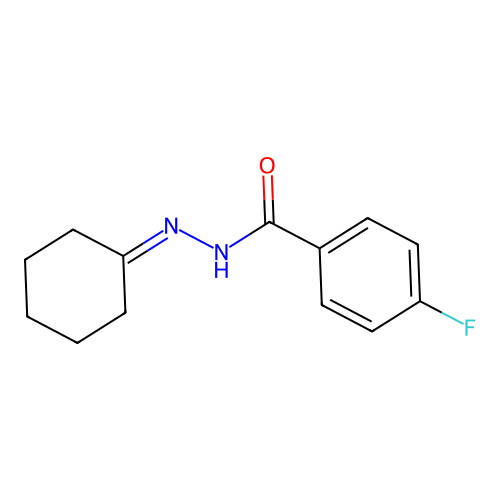 N'-cyclohexylidene-4-fluorobenzohydrazide structure