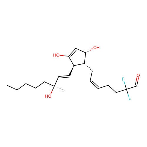 (15S)-2,2-Difluoro-15-methyl-pgf2-alpha 1,9-lactone structure