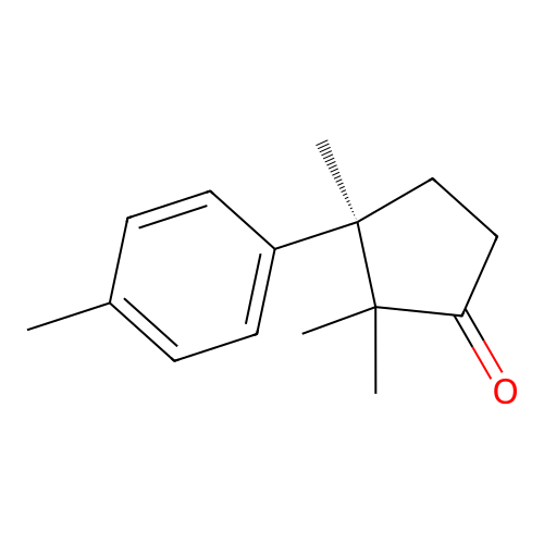 Cyclopentanone, 2,2,3-trimethyl-3-(4-methylphenyl)-, (R)- structure