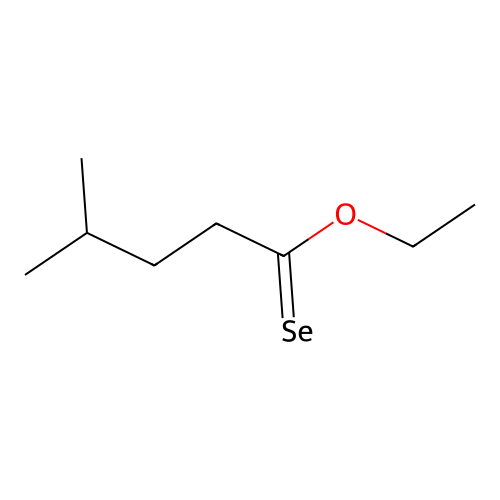 Selenopentanoic acid, 4-methyl-, O-ethyl ester structure