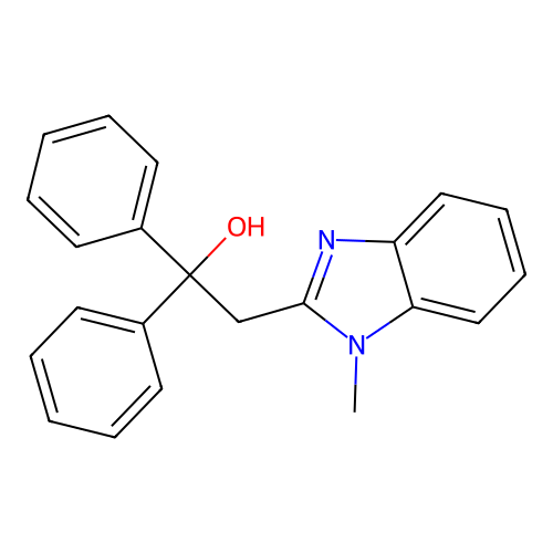 2-(1-methyl-1H-benzimidazol-2-yl)-1,1-diphenylethanol structure