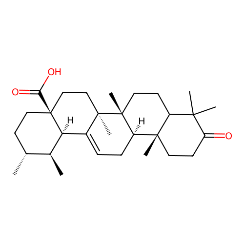 Urs-12-en-28-oic acid, 3-oxo- structure