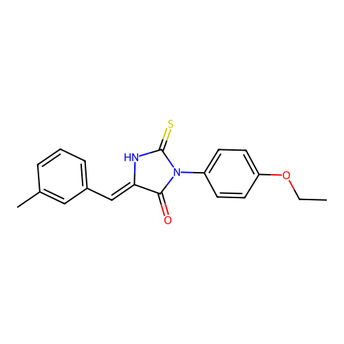 4-Imidazolidinone, 3-(4-ethoxyphenyl)-5-((3-methylyphenyl)methylene)-2-thioxo- structure