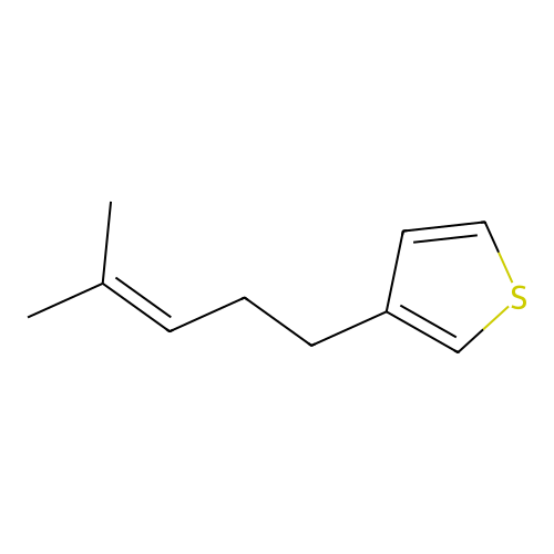 3-(4-Methylpent-3-enyl)thiophene structure
