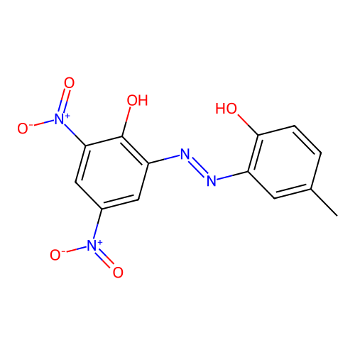 4,6-Dinitro-4'-methyl-2,2'-azodiphenol structure