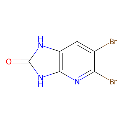 5,6-dibromo-1,3-dihydro-2H-imidazo[4,5-b]pyridin-2-one structure