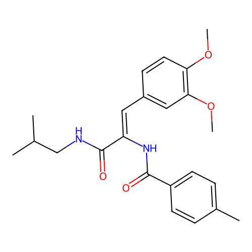 N-(2-(3,4-Dimethoxyphenyl)-1-((isobutylamino)carbonyl)vinyl)-4-methylbenzamide structure