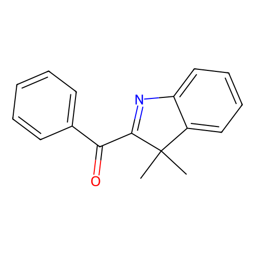 (3,3-Dimethylindol-2-yl)-phenylmethanone structure