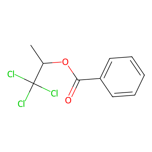 Benzoic acid, (2,2,2-trichloro-1-methylethyl) ester structure