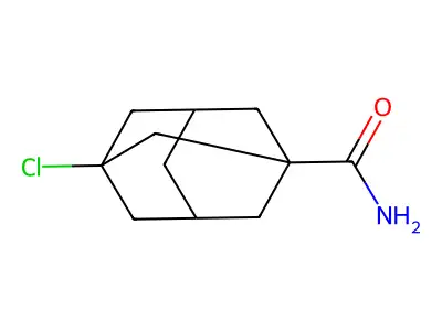 (5S,7R)-3-chloroadamantane-1-carboxamide structure
