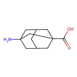 (5S,7R)-3-aminoadamantane-1-carboxylic acid structure