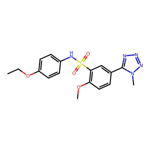 N-(4-ethoxyphenyl)-2-methoxy-5-(1-methyltetrazol-5-yl)benzenesulfonamide structure