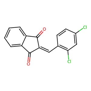 2-[(2,4-Dichlorophenyl)methylene]cyclopenta[1,2-a]benzene-1,3-dione structure