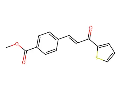 Methyl 4-(3-oxo-3-thiophen-2-ylprop-1-enyl)benzoate structure