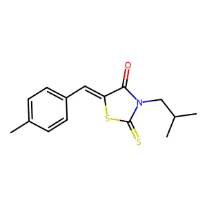 3-Isobutyl-5-(4-methylbenzylidene)-2-thioxo-1,3-thiazolidin-4-one structure