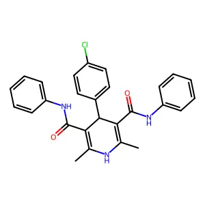 4-(4-chlorophenyl)-2,6-dimethyl-3-N,5-N-diphenyl-1,4-dihydropyridine-3,5-dicarboxamide structure