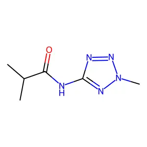 Propanamide, 2-methyl-N-(2-methyl-2H-tetrazol-5-yl)- structure