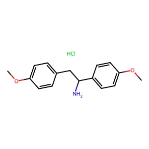 1,2-Bis(4-methoxyphenyl)ethan-1-amine--hydrogen chloride (1/1) structure