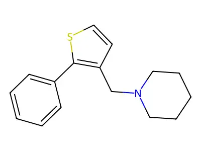 Piperidine, 1-[(2-phenyl-3-thienyl)methyl]- structure