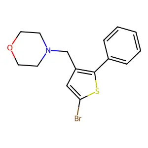 4-[(5-Bromo-2-phenyl-3-thienyl)methyl]morpholine structure