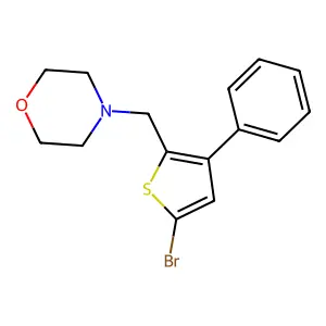 4-[(5-Bromo-3-phenyl-2-thienyl)methyl]morpholine structure