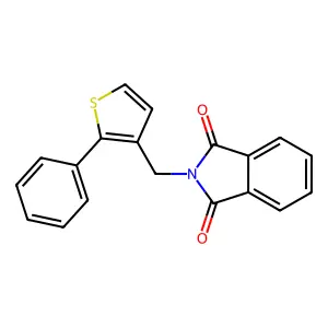 2-[(2-Phenylthiophen-3-yl)methyl]isoindole-1,3-dione structure