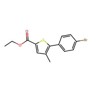 Ethyl 5-(4-bromophenyl)-4-methylthiophene-2-carboxylate structure
