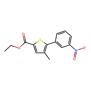 Ethyl 4-methyl-5-(3-nitrophenyl)thiophene-2-carboxylate structure