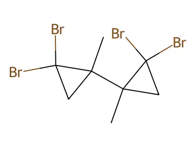 2,2,2',2'-Tetrabromo-1,1'-dimethyl-1,1'-bi(cyclopropane) structure