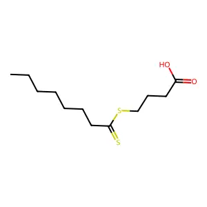 4-(辛硫代羰基硫基)丁酸 structure