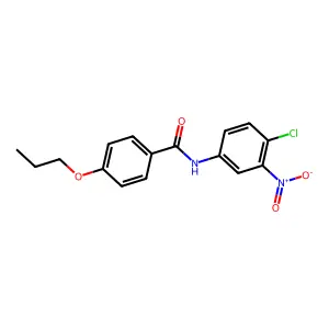 N-(4-chloro-3-nitrophenyl)-4-propoxybenzamide structure