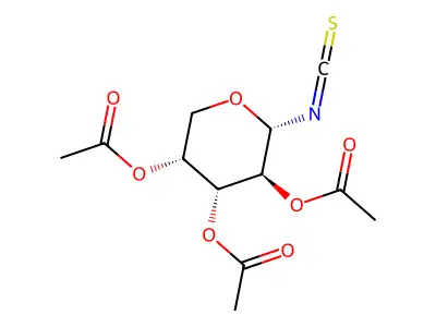 2,3,4-Tri-O-acetylarabinopyranosyl isothiocyanate structure