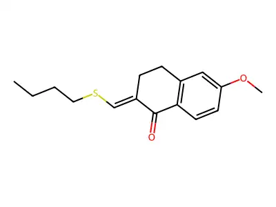 2-(Butylsulfanylmethylidene)-6-methoxy-3,4-dihydronaphthalen-1-one structure