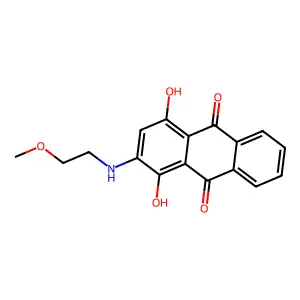 9,10-Anthracenedione, 1,4-dihydroxy-2-((2-methoxyethyl)amino)- structure