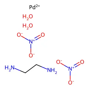 Palladium(2+), diaqua(1,2-ethanediamine-N,N')-, (SP-4-2)-initrate structure
