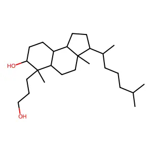 6-(3-hydroxypropyl)-3a,6-dimethyl-3-(6-methylheptan-2-yl)dodecahydro-1h-cyclopenta[a]naphthalen-7-ol structure